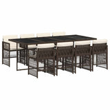 Garden Dining Set Brown, Cream White, Black 3210921