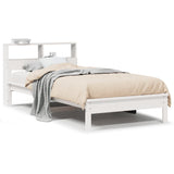 Bookcase Bed without Mattress White 100x200 cm Solid Wood Pine 855718