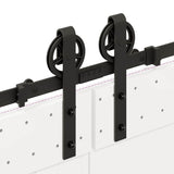 Sliding Door Hardware Kit 400 cm Steel Black 3295798