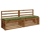 2-Piece Bench Cushions SOEST 2 pcs 100% Polyester Leaf Design 949125