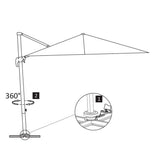 Cantilever Garden Parasol with Aluminium Pole 400x300 cm Sand 44633