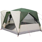 Cabin Tent 7-Person with Roof Green 400 x 350 x 212 cm 42004026