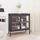 Sideboard Anthracite 70x35x70 cm Steel and Glass 336066