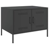 ZNTS Coffee Table Black 68x50x50.5 cm Steel 843030