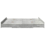 Storage Bed Frame Concrete grey 180 x 200 cm Engineered wood 3335272