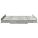 Storage Bed Frame Concrete Grey 180 x 200 cm Engineered Wood 3335272
