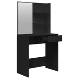 Dressing Table with Mirror Black 74.5x40x141 cm 802805