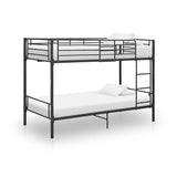 Bunk Bed Black Powder-coated metal 90x200cm mattress size Durable 287910