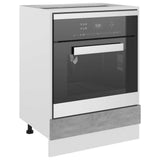 Oven Cabinet Lyon Concrete Grey 60x46x81.5 cm Engineered Wood 802501