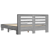 Bed Frame without Mattress Grey Sonoma 150x200 cm King Size 3280100