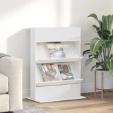 Magazine Rack with Shelf White 70 x 41 x 96 cm Engineered Wood 899535