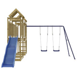 Outdoor Playset Brown Treated Wood Large Adjustable Armrests 3155884