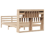 ZNTS Bookcase Bed without Mattress 140x200 cm Solid Wood Pine 3321938