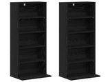 CD Cabinet 2 pcs Black Oak 33 x 23.5 x 97.5 cm Engineered Wood 8012693