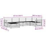 Outdoor Sofa Set 6 pcs Natural 3373749