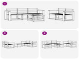 Outdoor Sofa Set 6 pcs White 59 x 59 x 37 cm Solid Acacia Wood 3387248