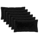 Cushion with Pillow HEERLEN 6 pcs Black PV Fleece 925492