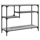 Console Table with Shelves Grey Sonoma 100x35x75 cm 837785