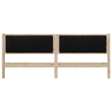 Upholstered Headboard Brown 200 cm Solid Pine Wood 879046