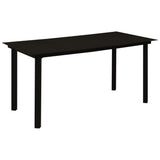 Dining Set Black Poly rattan 5-piece Stackable Dining Set 3060251