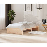 Bed Frame without Mattress White Solid Wood 100x200 cm 814940