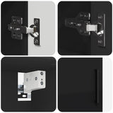 Bathroom Furniture Set 2 pcs Black Engineered wood & Metal 3392934