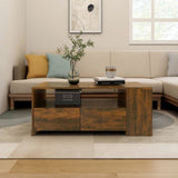 Coffee Table Smoked Oak 102x55x42 cm Engineered Wood 816934