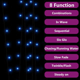 Solar Fairy Lights 5 pcs 5x200 LED Blue Indoor Outdoor 328953