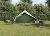 Family Tent with Roof Green and White 220 x 220 x 184 cm 4100673