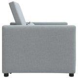 Pull out Sofa Bed Single Light grey 90 x 165 x 87 cm Fabric 42002684