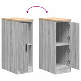Garage Storage Cabinet Grey Sonoma 30x51x85 cm Solid Wood Pine 860558