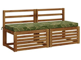 2-Piece Bench Cushions SOEST 2 pcs 100% Polyester Leaf Design 949763