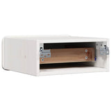 Bedside Table White 39 x 34 x 16.5 cm Solid pine wood 873501