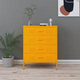 Chest of Drawers Mustard Yellow 80x35x101.5 cm Steel 336200