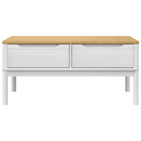 Coffee Table FLORO White 99x55.5x45 cm Solid Pine Wood 374018