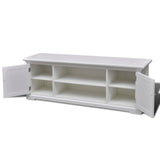 TV Stand White Wood 241373