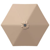 Garden Parasol with LED Lights and Base 270 x 270 cm Polyester 42036259