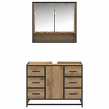 Bathroom Furniture Set 2 pcs Artisan Oak Engineered Wood 3402427