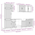 ZNTS 8 Piece Kitchen Cabinet Set Kalmar Concrete Grey Engineered Wood 3314805