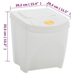 Stackable Garbage Bin Boxes 4 pcs White 100 L Polypropylene 152201