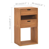 Storage Cabinet 40x30x76 cm Solid Teak Wood 326129