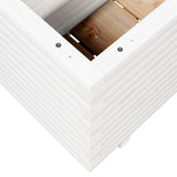 Garden Planter White 110x40x49.5 cm Solid Wood Pine 847379