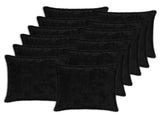 Cushion Cover 12 pcs HOUTEN Black 50 x 50 cm Faux Rabbit Fur 919383
