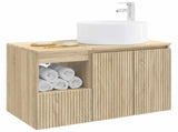 Bathroom Furniture Set 2 pcs Sonoma Oak Engineered Wood 3404106