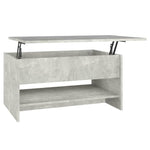 Coffee Table Concrete Grey 80x50x40 cm Engineered Wood 809660