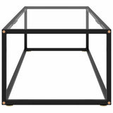 Coffee Table Black with Tempered Glass 120x60x35 cm 322883
