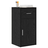 Sideboard with Drawer Black Oak 38 x 34 x 75 cm 869547
