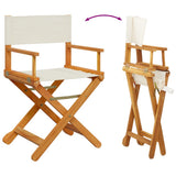 6 Piece Folding Garden Chairs Cream White Fabric 3208911