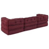 Modular Sofa 3 pcs Maroon Fabric 3315072