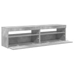 TV Cabinets 2 pcs with LED Lights Concrete Grey 75x35x40 cm 804400